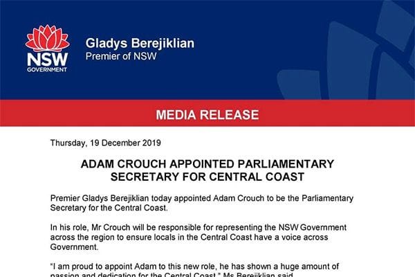 Parliamentary Secretary a Welcomed Addition Parliamentary Secretary a Welcomed Addition